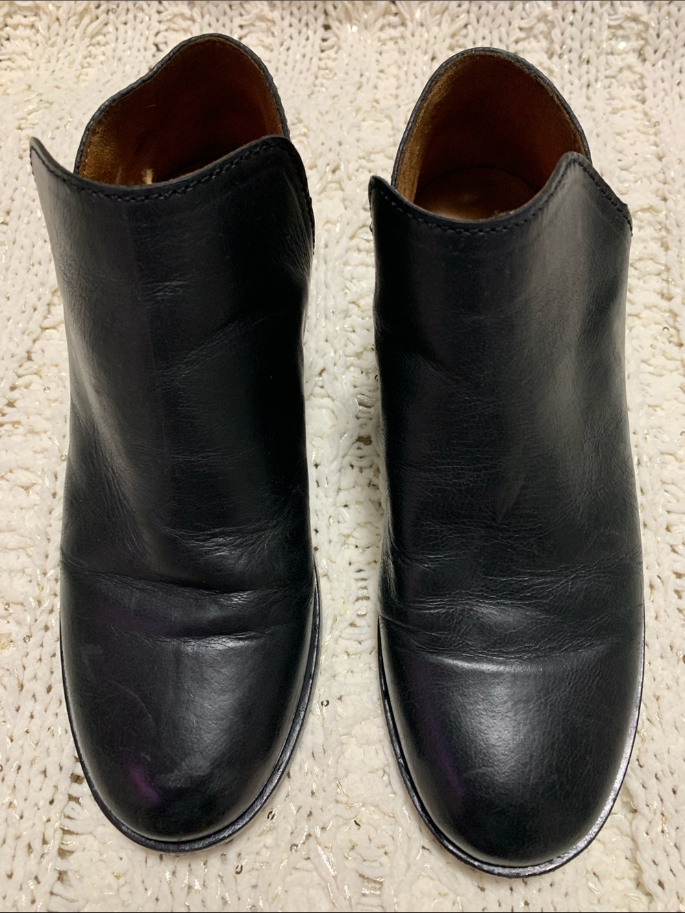 Frye Elyssa Shootie 70236 Womens Black Leather Slip On Booties Boots Size 6